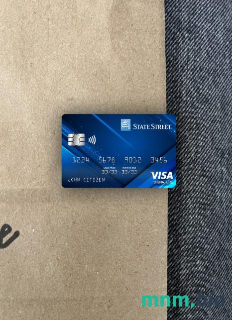 USA State Street Corporation bank signature card wygląd fotograficzny skan PSD + zdjęcie